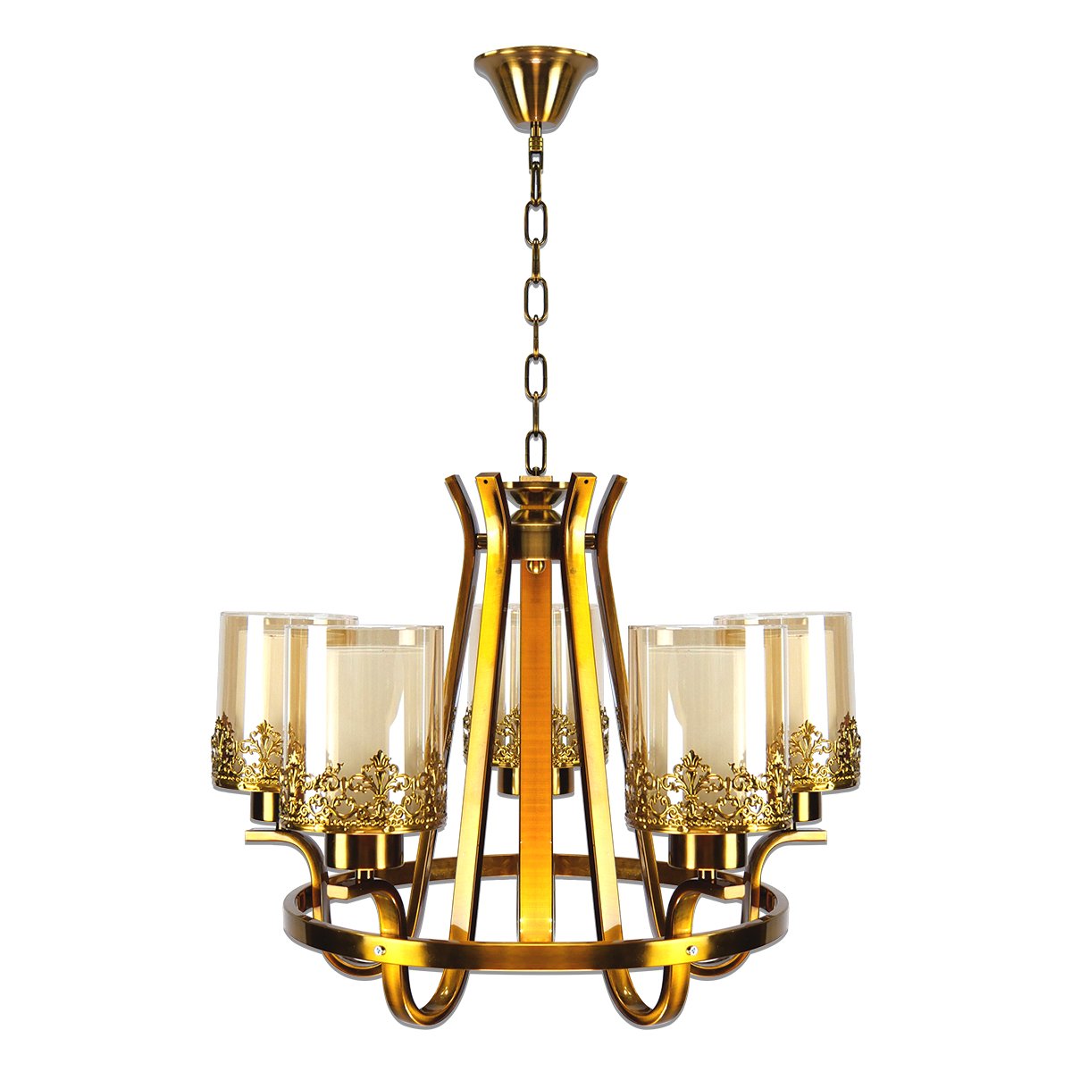 Pendant Lamp MODEL 06-SL-1301-5-GAB (E27x5) Gold Antique Brass