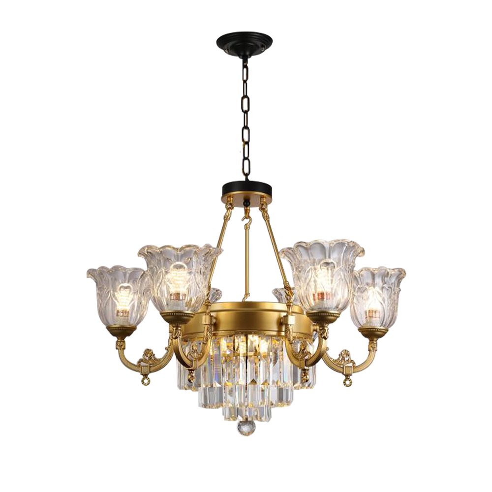 Crystal  Lamp MODEL 07-ML-2026-6+3 (E27x9) Gold