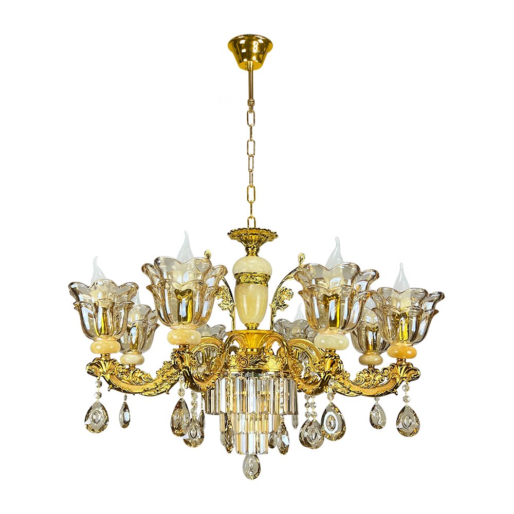 Crystal  Lamp MODEL 07-SLC-5031-8 (E14x10) Golden