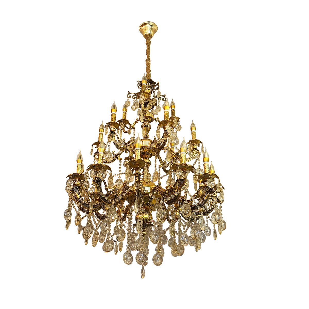 Crystal  Lamp MODEL 07-SL-6016-12+6+3 (E14x21) Gold/ Black