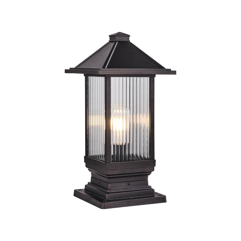 Outdoor gate lamp Model 12-O-968/S/CF (E27x1)  Flash Brown