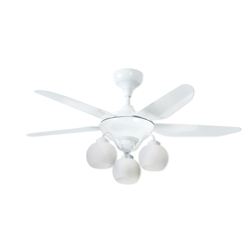 พัดลมโคมไฟ ใบพัด ABS รุ่น C112-3L-WH ขนาด 46 นิ้ว สีขาว
