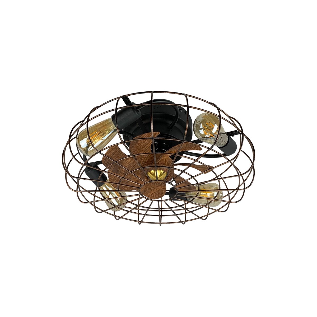 Lamp Ceiling Fan ABS Blade MODEL C-03-4L-MBK SIZE 20"  Matte Black
