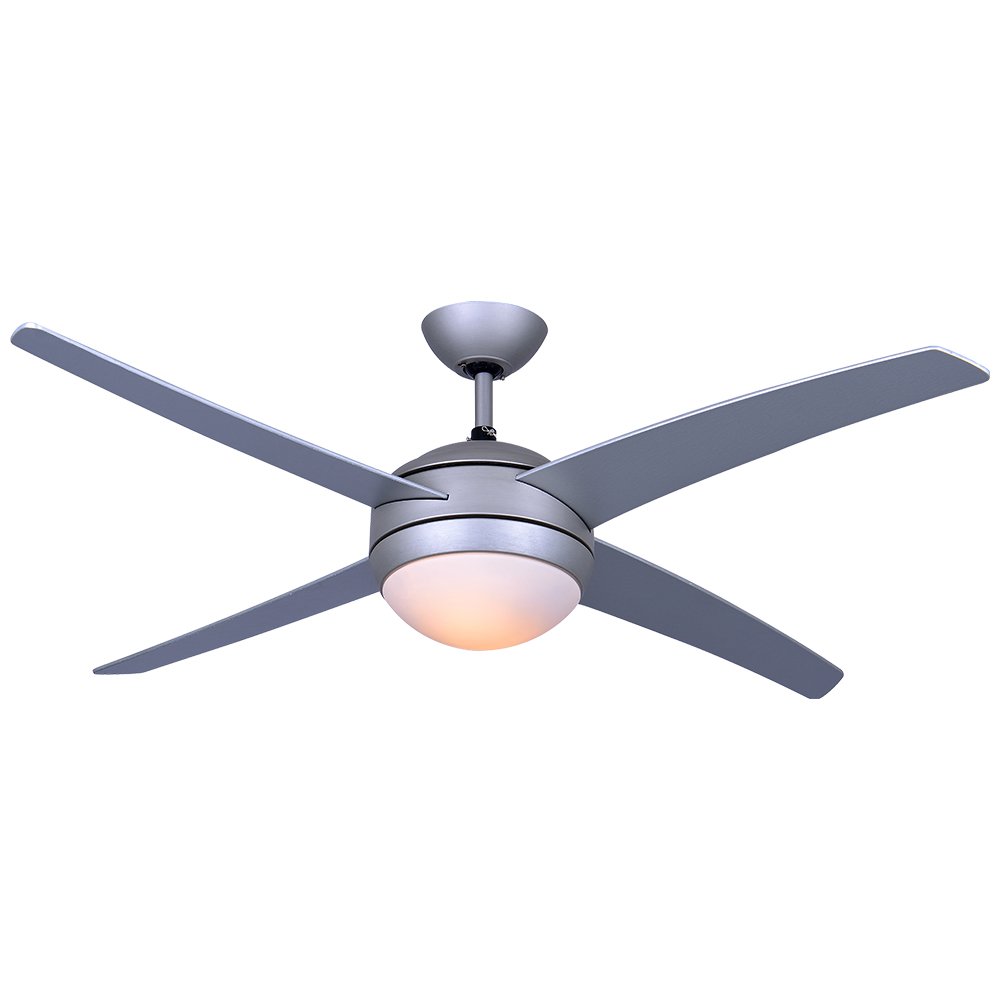 Ceiling Fan With Light Plywood Blade Model C C03-521 PSV SIZE 52"  Silver
