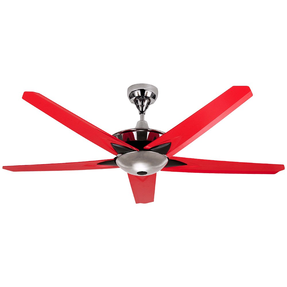 CEILING FAN ABS BLADES MODEL C S01-58N ARD SIZE 58"  Silver/ Red