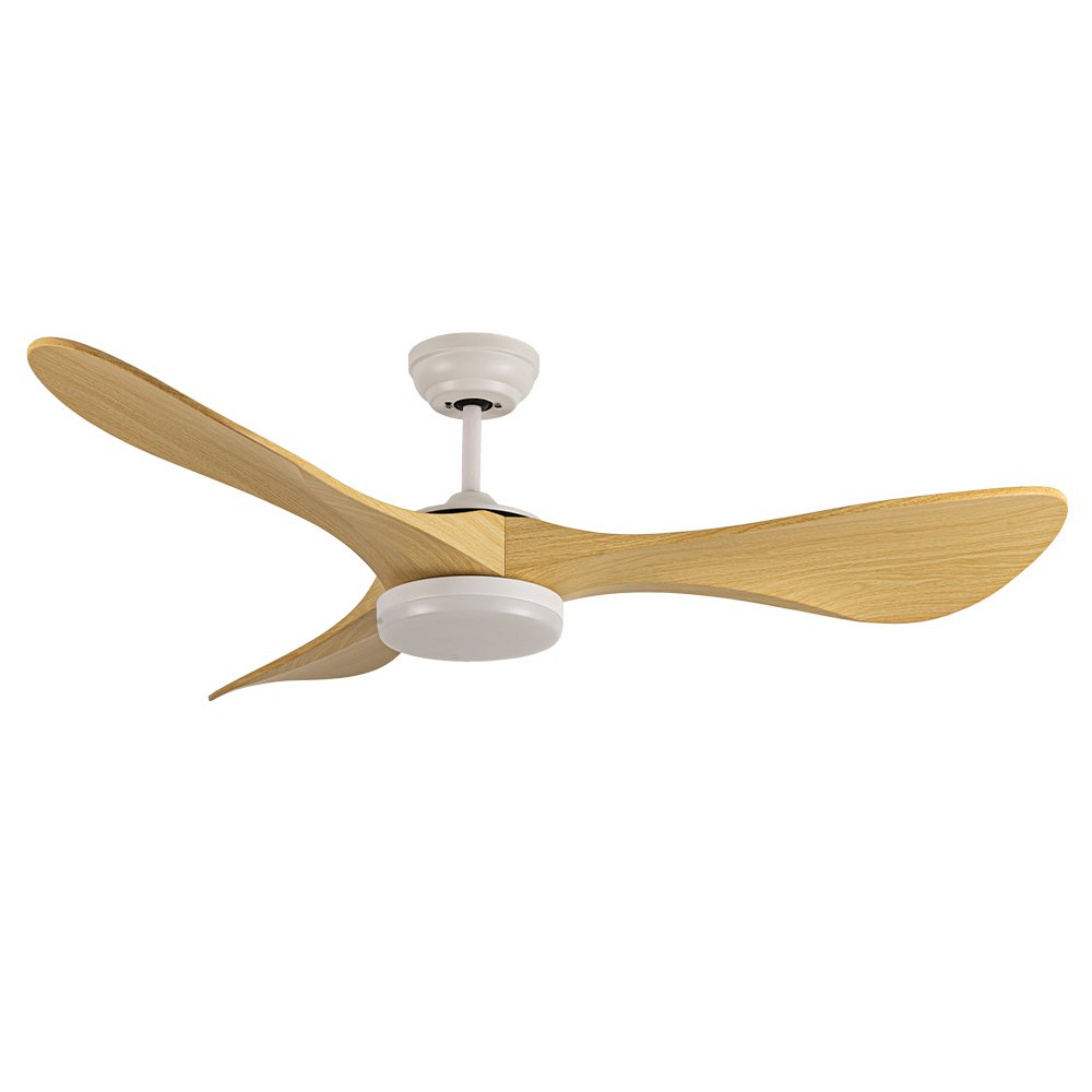 Lamp Ceiling Fan ABS Blade MODEL DC52-2010-3-LMAPLE SIZE 52"  White/ Maple