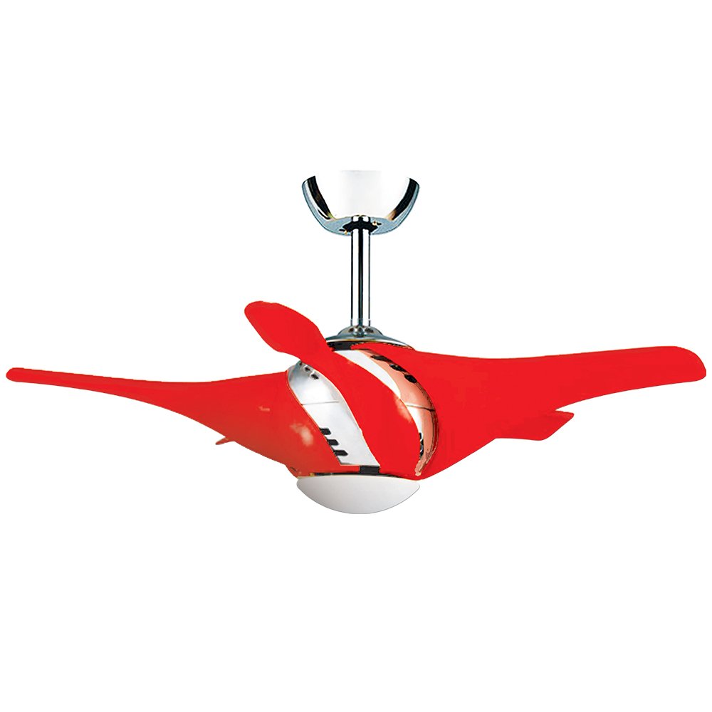 Ceiling Fan With Light  ABS Blade Model F420-5B-RD SIZE 42"  Red