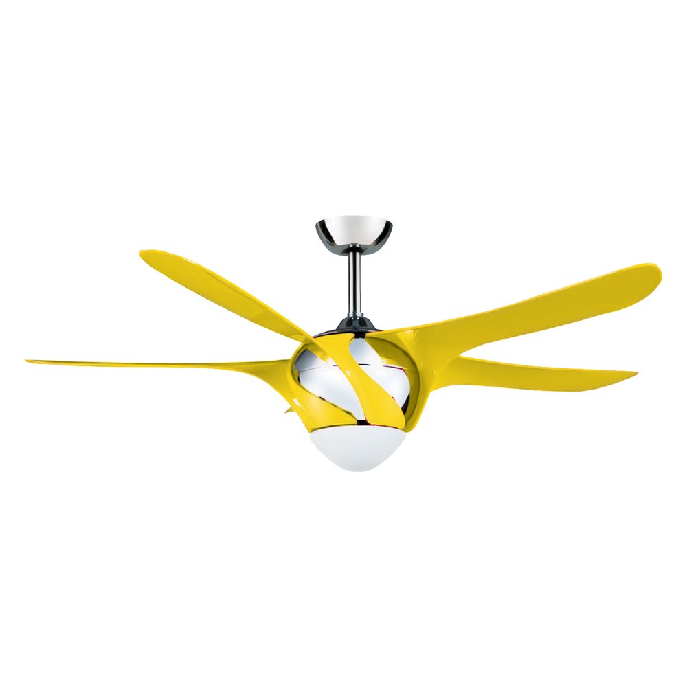 Ceiling Fan With Light  ABS Blade Model F630-5B-L-YE SIZE 54"  Yellow