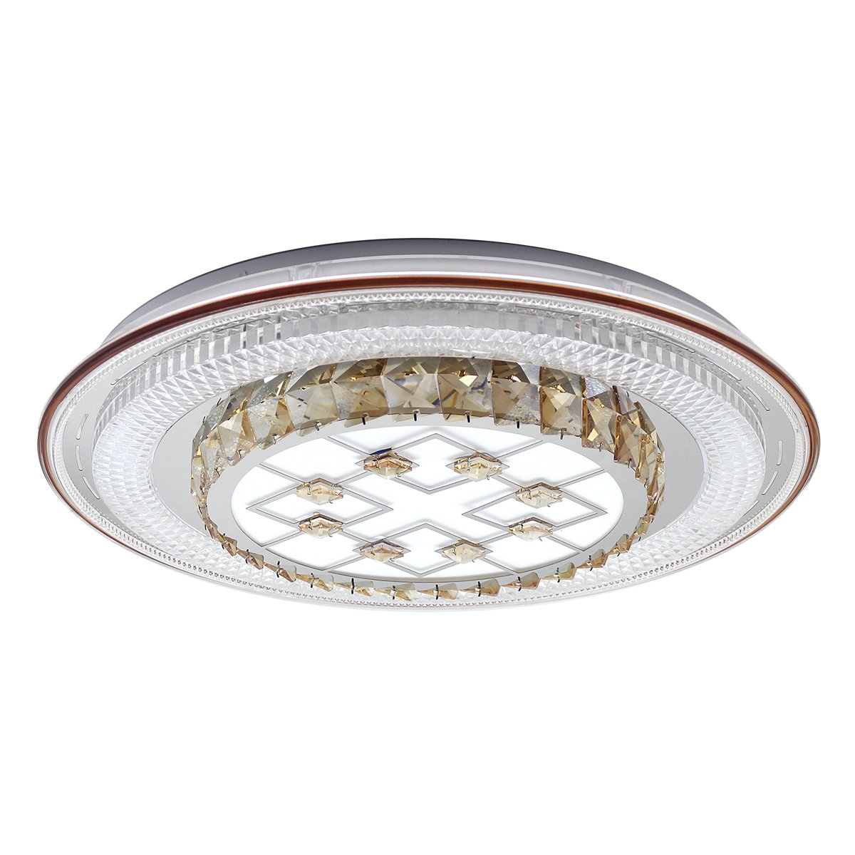 โคมไฟเพดาน รุ่น 04-SL-8529-500 (LED 72W) ปรับแสงไฟได้ 3 แสง สีเงิน/ใส/ทอง