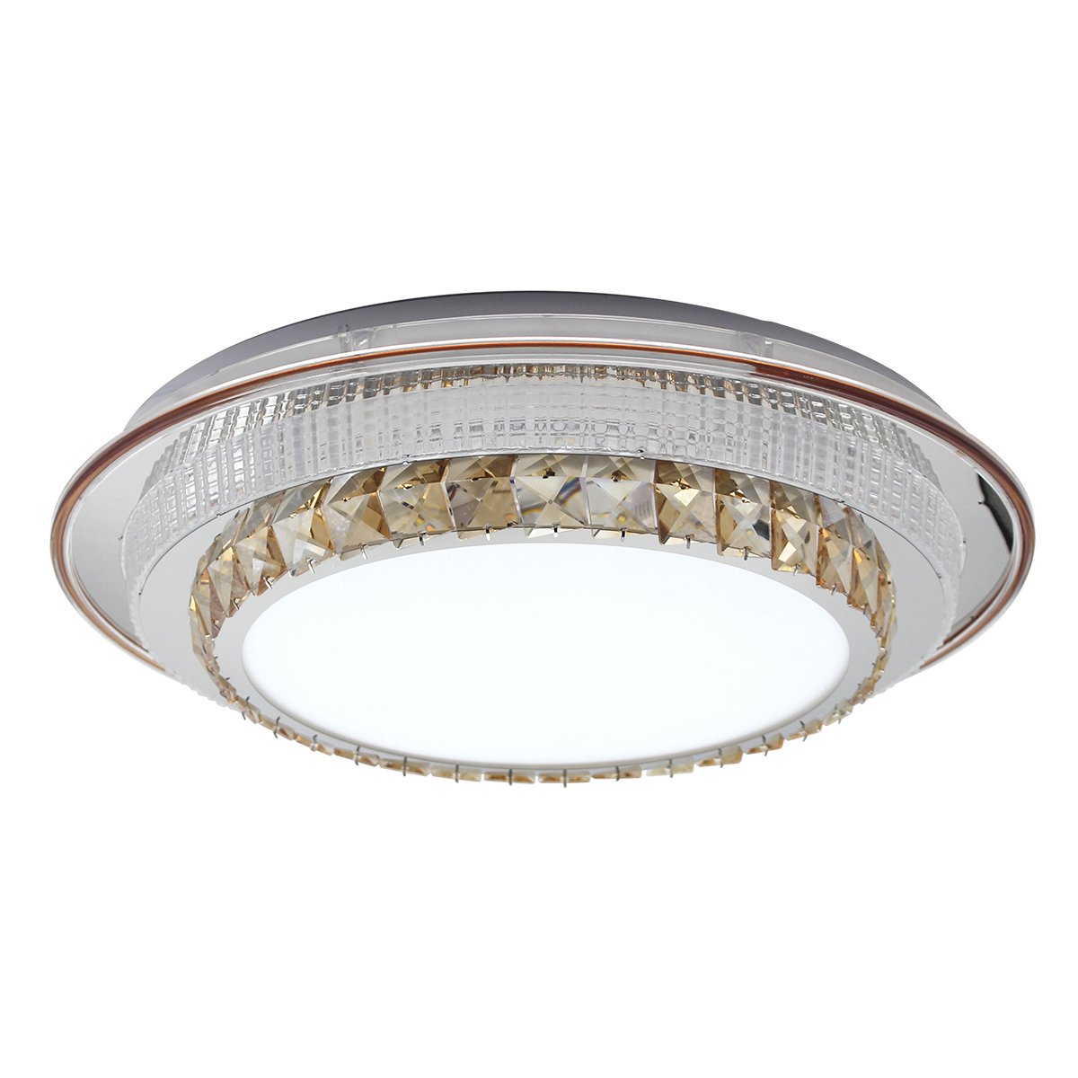 Ceiling Lamp MODEL 07-SLC-5026-500 (LED 46W) Silver/Clear/Gold