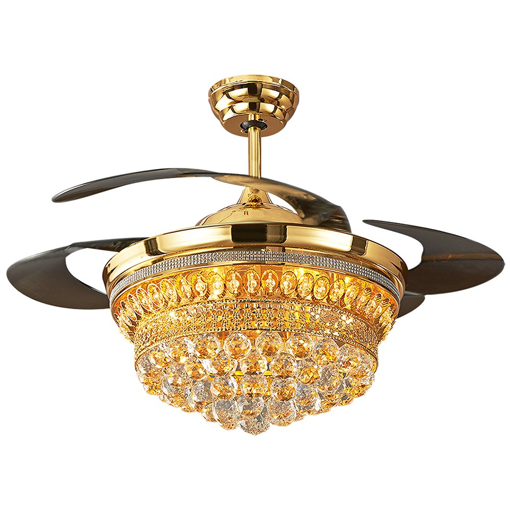 Lamp Ceiling Fan Acrylic Blade MODEL A Y02-447 TRG SIZE 44"  Amber Gold
