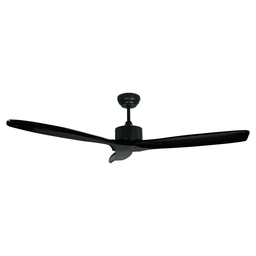 CEILING FAN Solid Wood Blade MODEL S-02-MBK SIZE 52" Matte Black