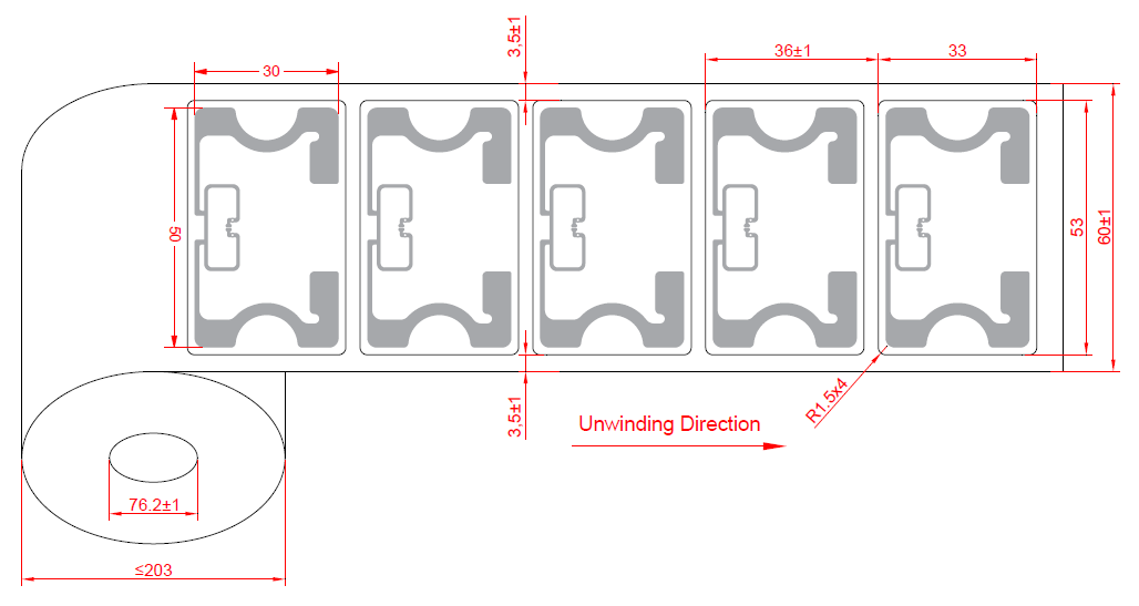STICKER LABEL UHF TAG (L053033F2U)