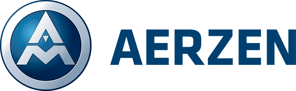 AERZEN company logo, marking milestones in industrial machinery
