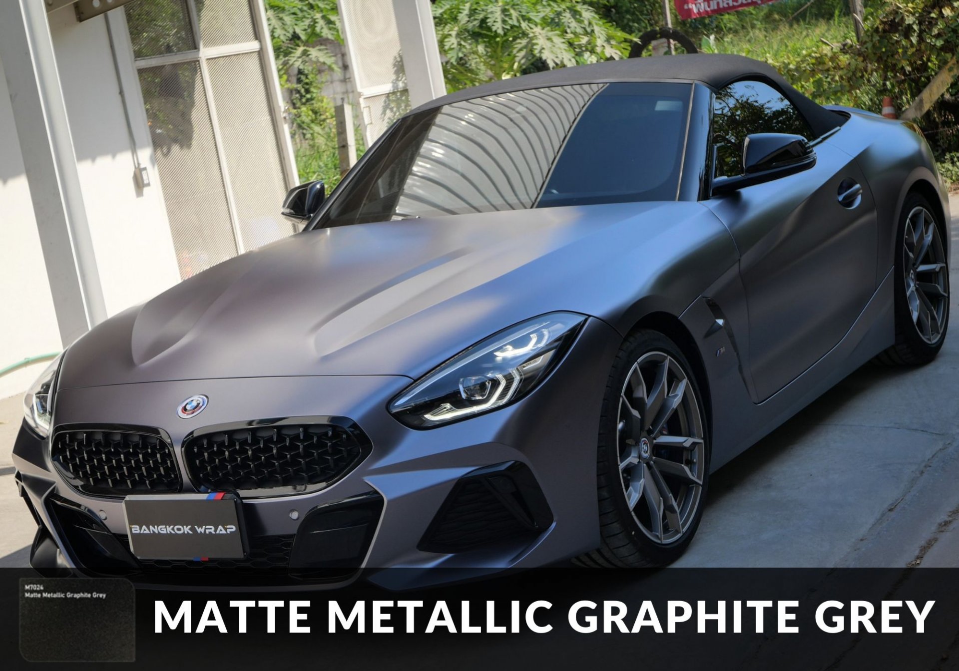 BMW Z4 wrap satin Graphite grey