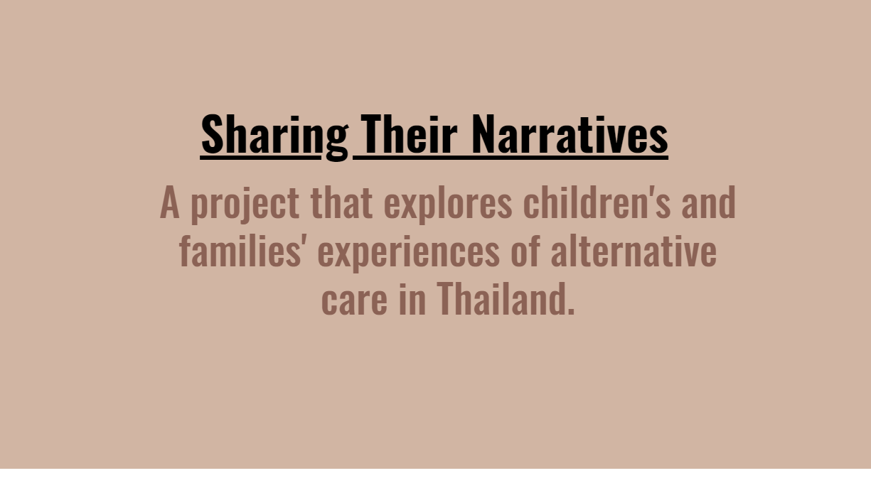 "Sharing their Narratives" Report Launch