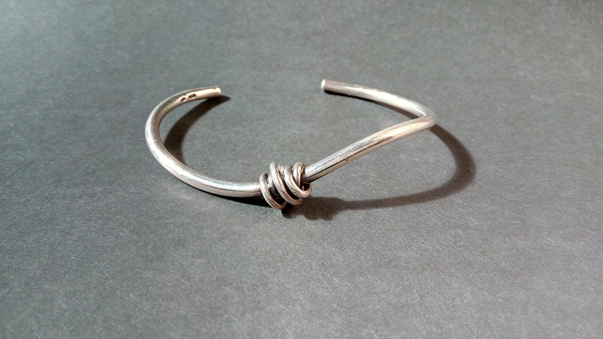 Silver wire wrapped bracelet