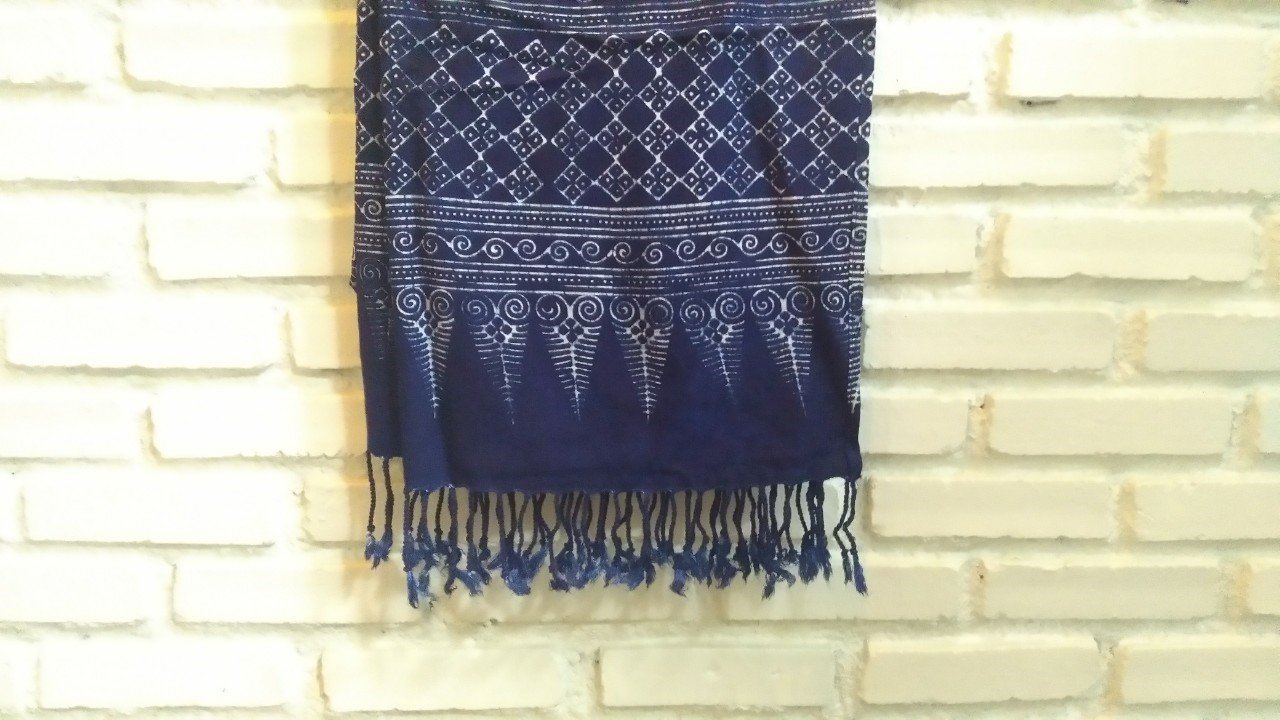 Scarf Made from Burn candle pattern fabric