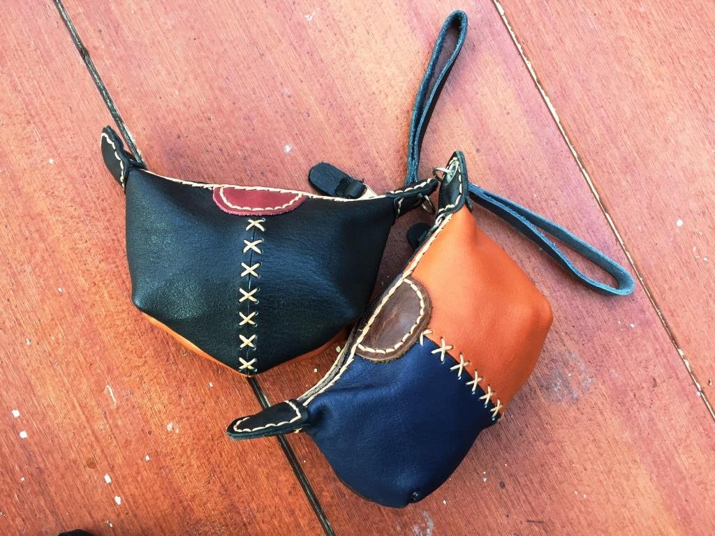 Leather Coin Bag-two side