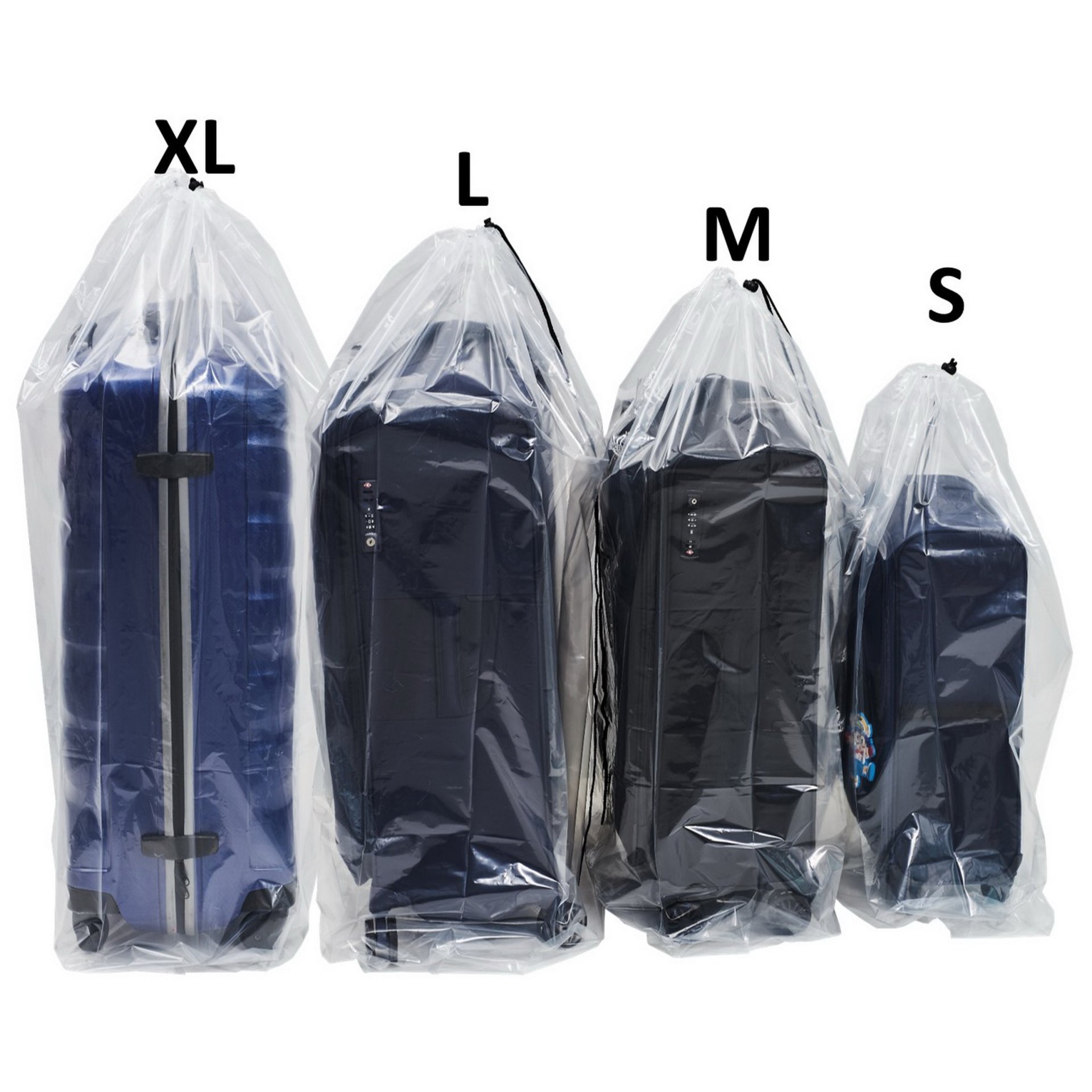 4 pieces of Dust Cover Big Plastic Drawstring Bags Multi-Purpose for  Storage and Keeping Luggage, Big Dolls, Blankets, Pillows, Suitcase Good  for