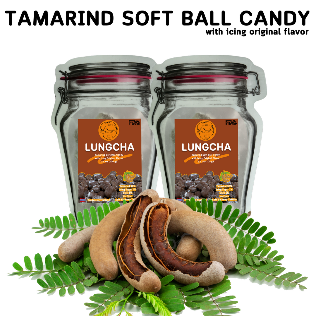 2 pack of TAMARIND SOFT BALL CANDY WITH ICING ORIGINAL FLAVOR Seedless