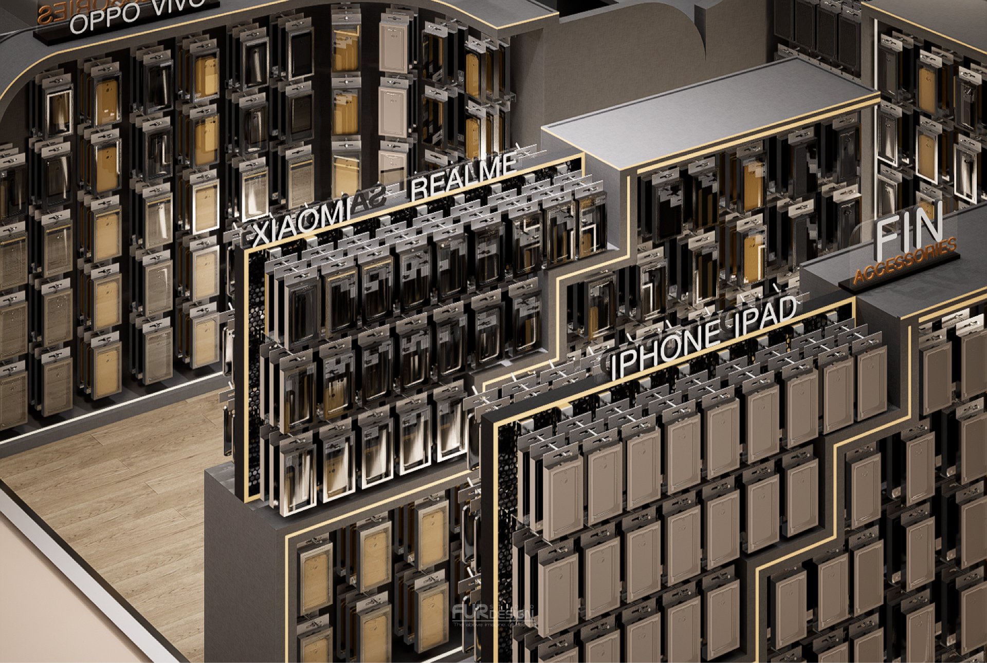Interior design: Fin Accessories shop, Icon Square department store