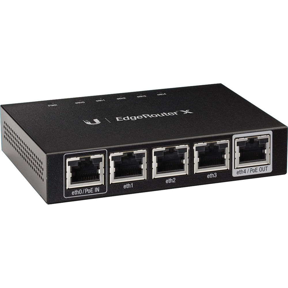 *ER‑X : 5 Port EdgeRouter X Advanced Gigabit Ethernet Router with Passive PoE passthrough