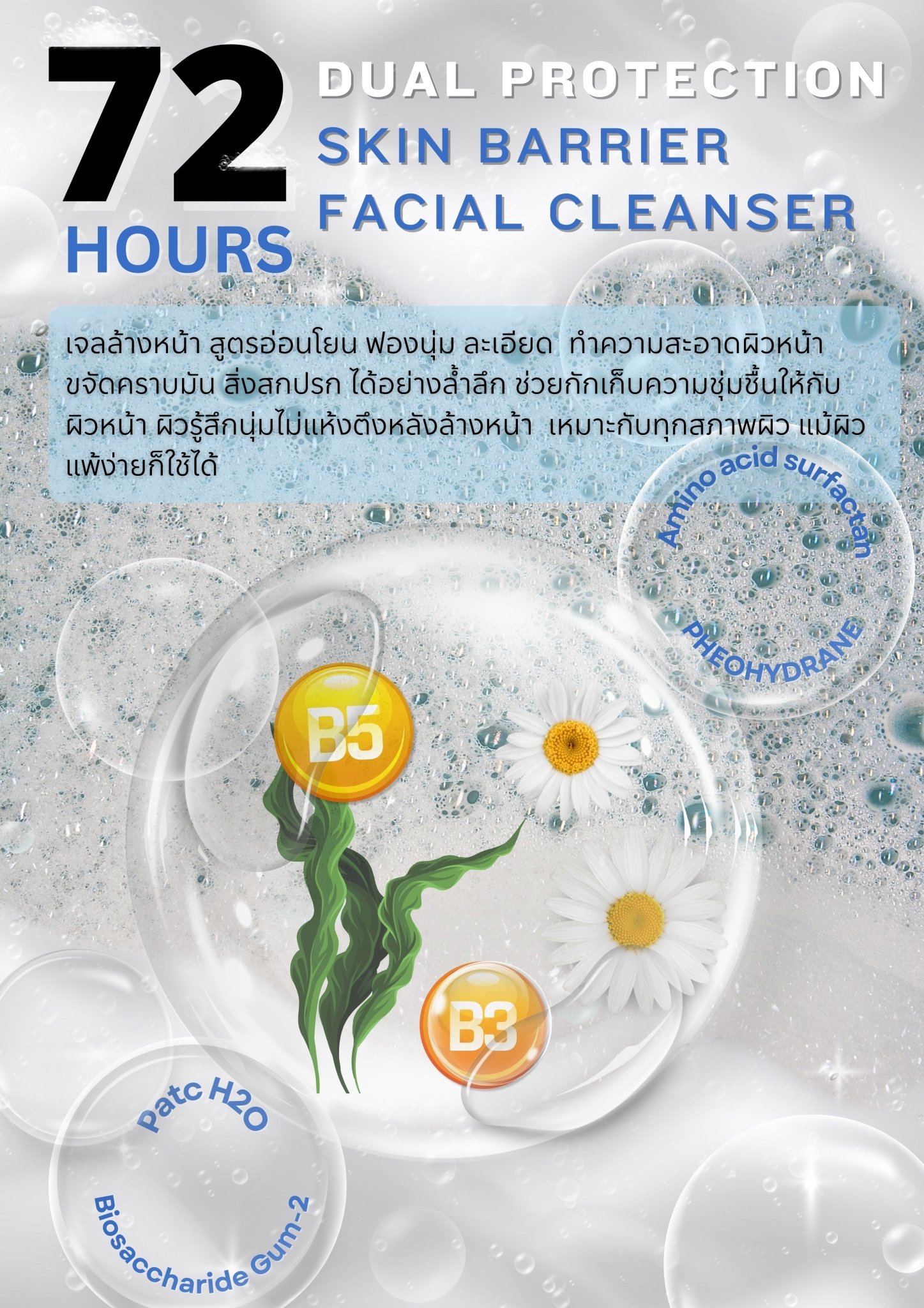 Dual protection skin barrier Facial Cleanser
