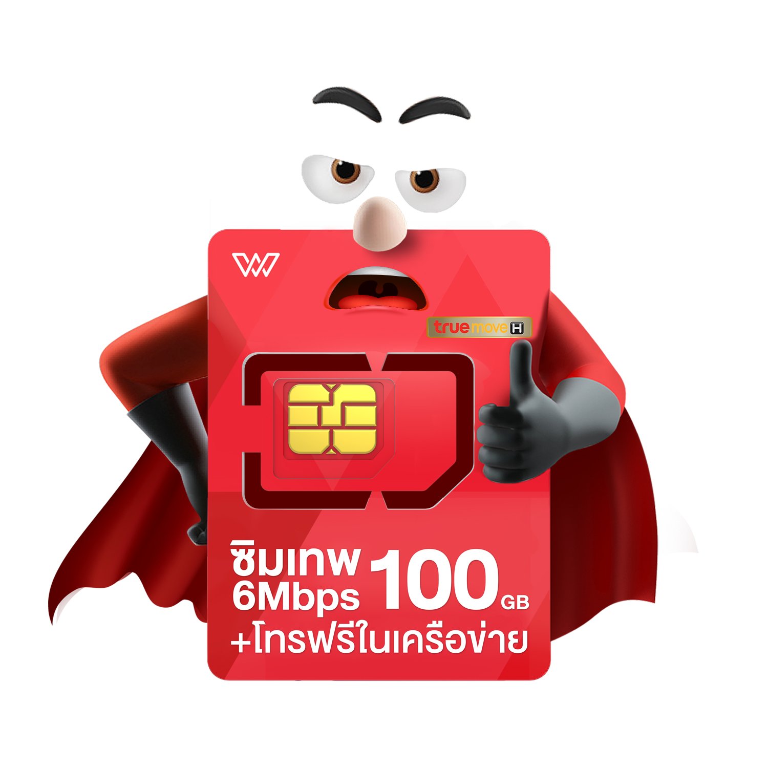 ซิมเทพ 6Mbps 100GB ซิมรายปี