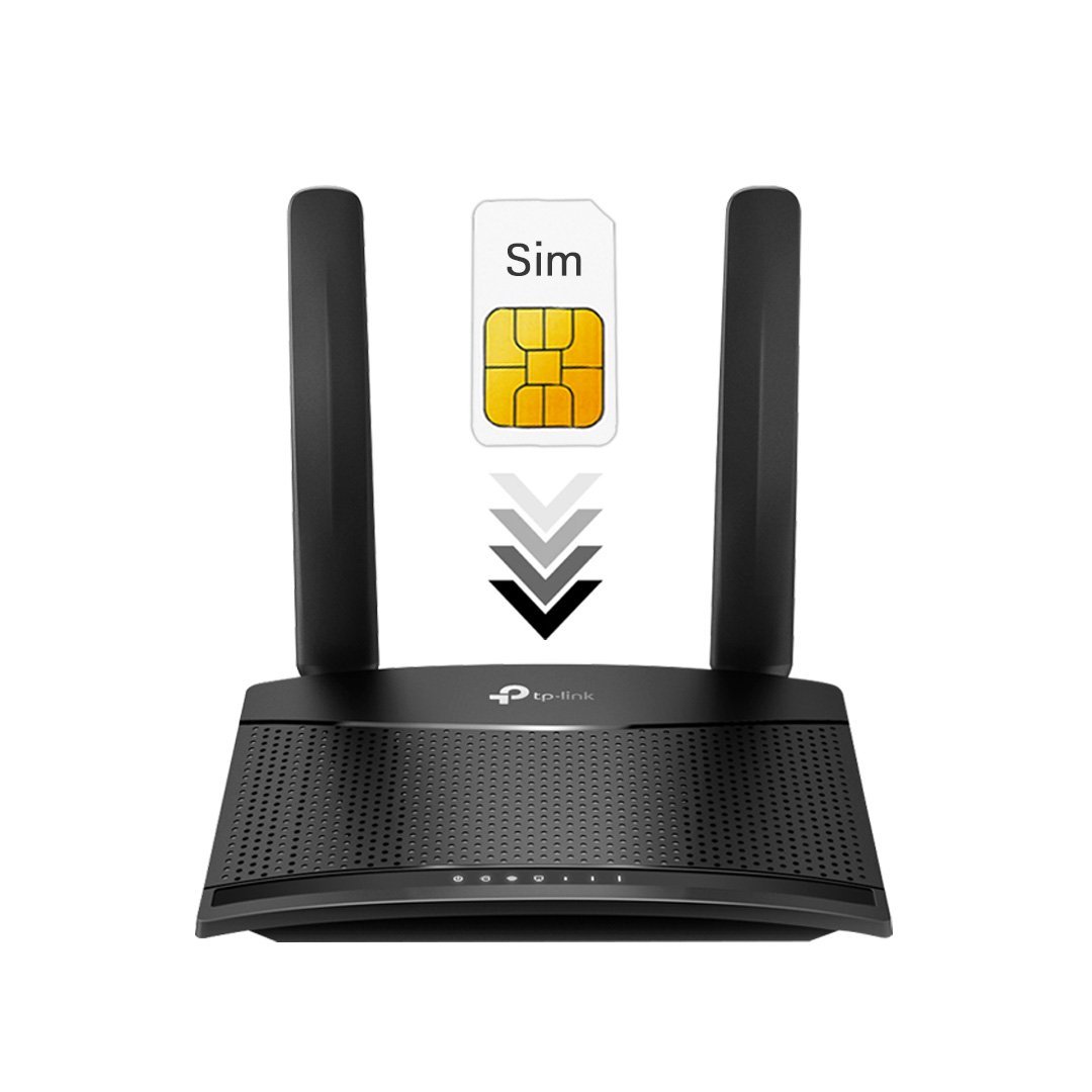 Router Modem 4G LTE Wireless TP-LINK TL-MR100 con 2 porte