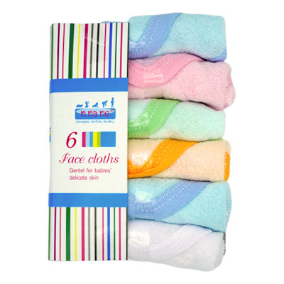 แพ็ค 6 ชิ้น ผ้าเช็ดหน้า เช็ดมือ เนื้อผ้าผ้าฝ้าย สีพื้น กุ้นขอบ