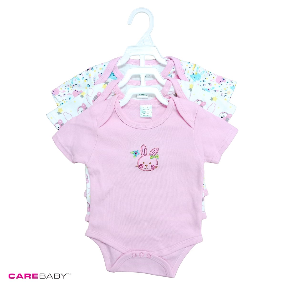 3 Pack Half Sleeves Cotton Bodysuit Mix Pattern