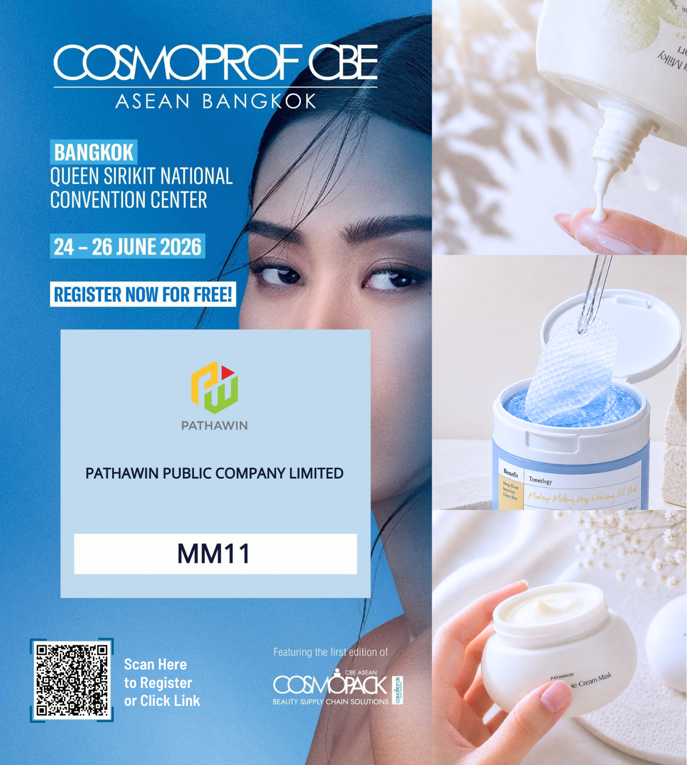 ปฐวินร่วมออกบูธในงาน Cosmoprof CBE ASEAN 2026