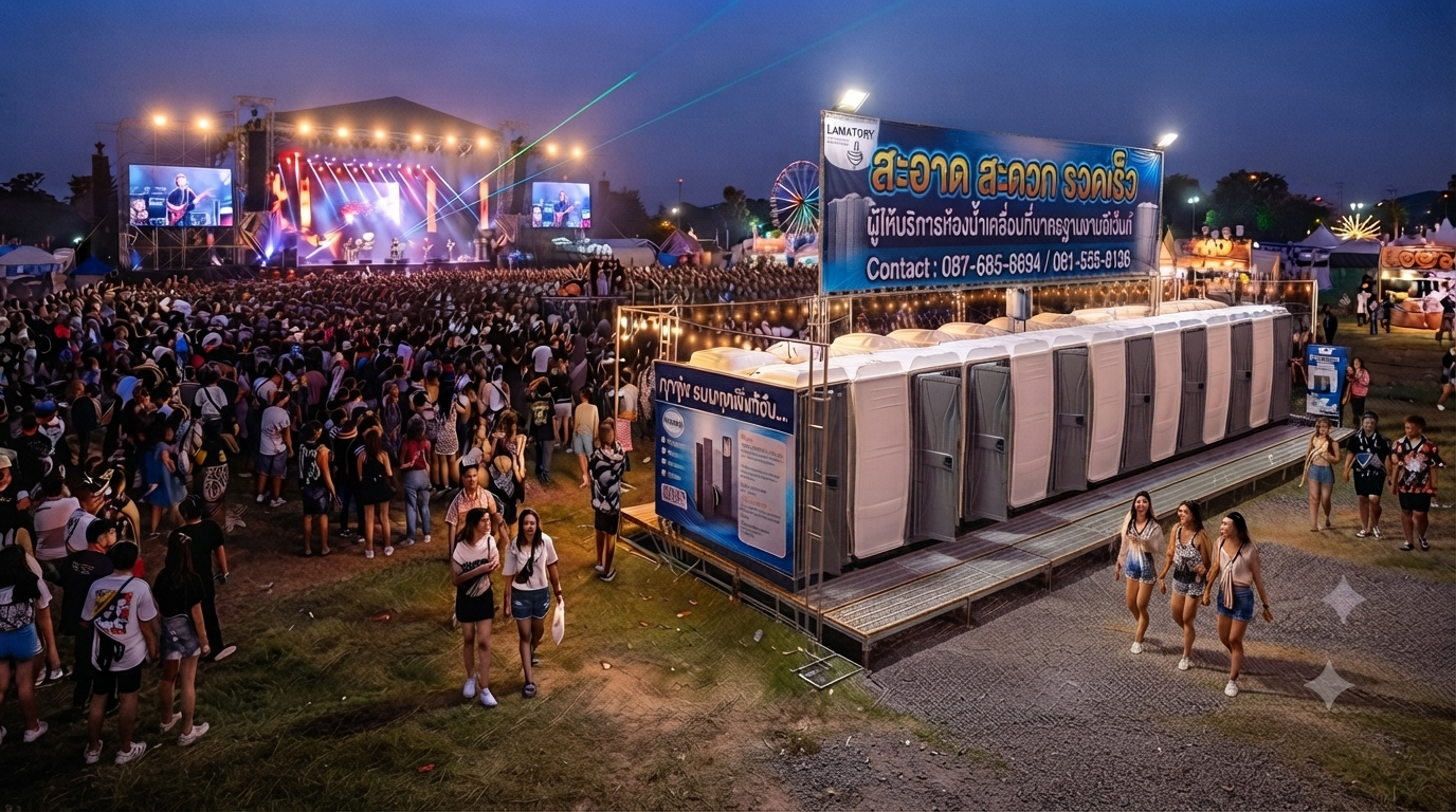 เปิดจองห้องน้ำให้เช่า งานคอนเสิร์ต  งานอีเว้นท์ งานเลี้ยง