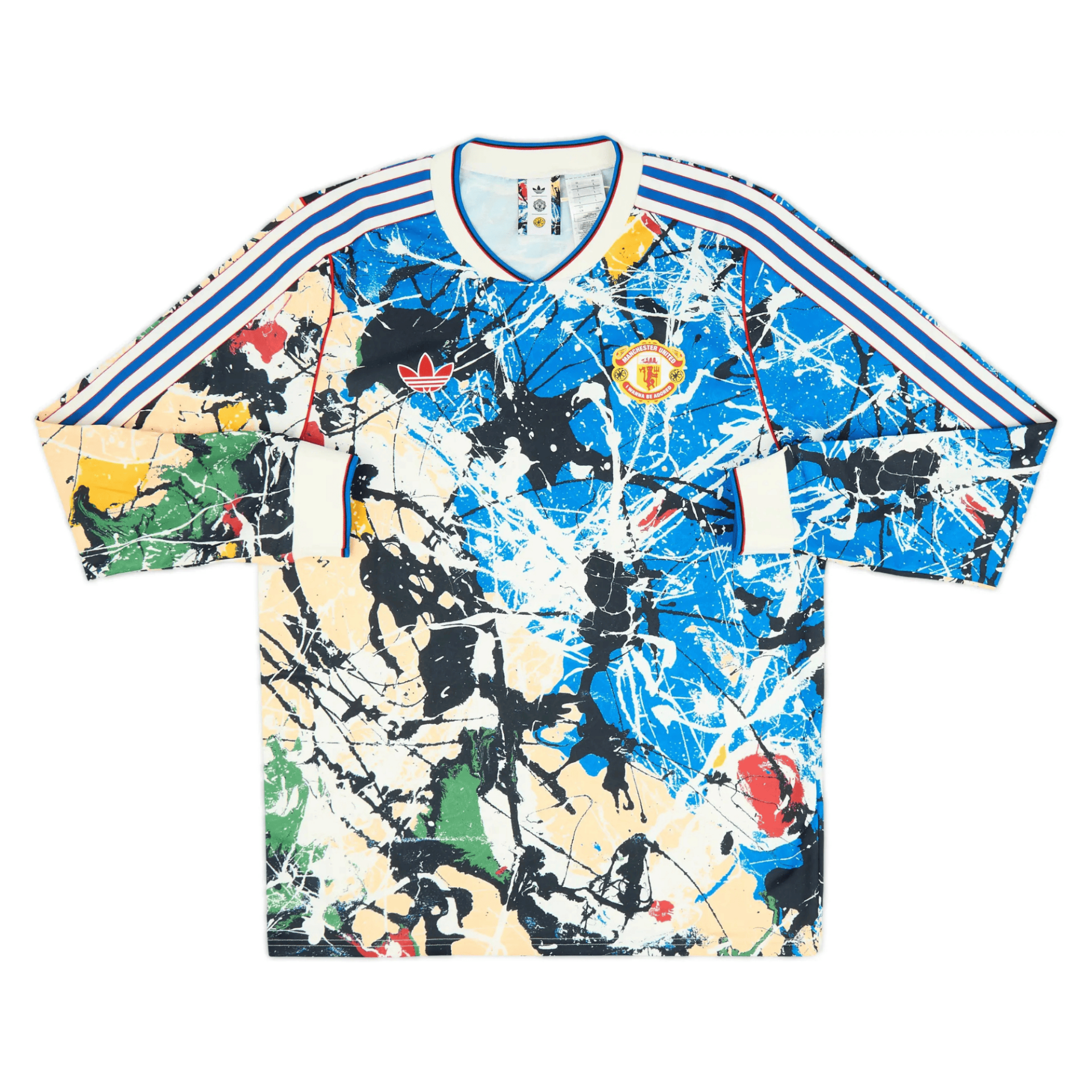 stone roses adidas mu ロンT Sサイズ Manchester United x adidas Stone Roses Long Sleeve Jersey Blue