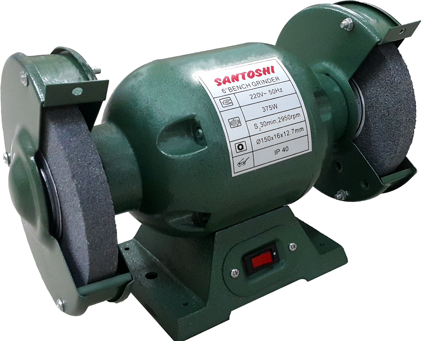 มอเตอร์หินไฟ 8" สีเขียว SANTOSHI