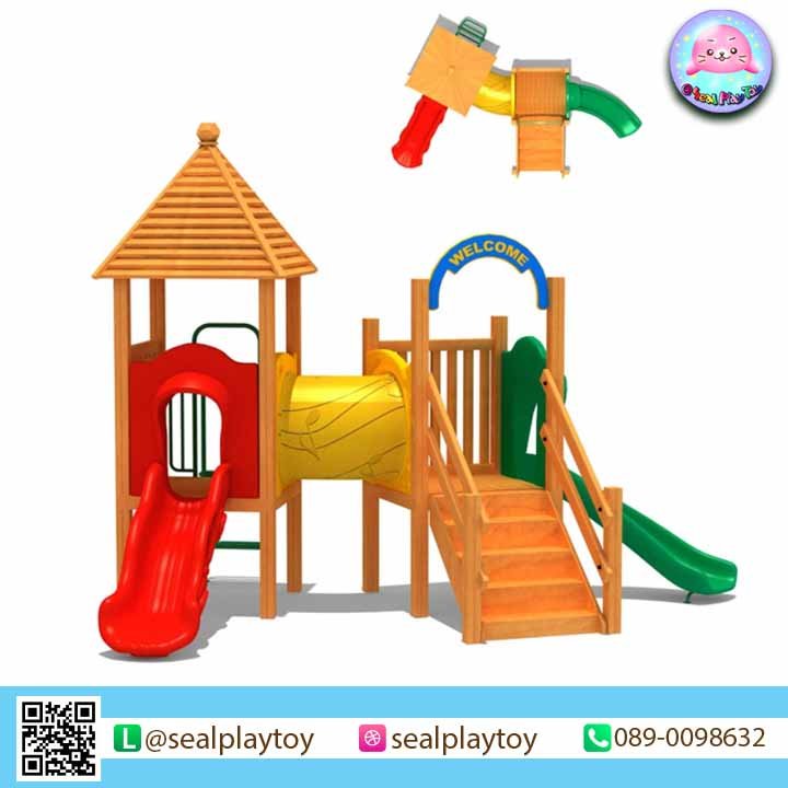 WOODY SLIDE - Wooden playground by Sealplay