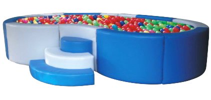 Sealplay ของเล่นเบาะนุ่ม บ่อบอลรูปถั่ว (สีฟ้า-ขาว)