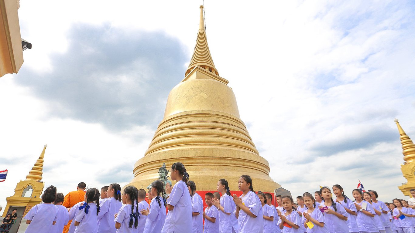 โครงการเสริมสร้างคุณธรรม – จริยธรรม ค่ายพุทธบุตร โรงเรียนวัดสิตาราม จำนวน ๑๖๐ คนเดินทางมาทัศนศึกษาเข้าชมสถานที่สำคัญภายในวัดสระเกศ  ราชวรมหาวิหาร  