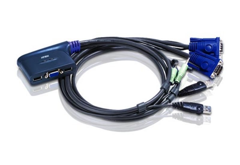 CS62US 2-Port USB VGA/Audio Cable KVM Switch (0.9m)