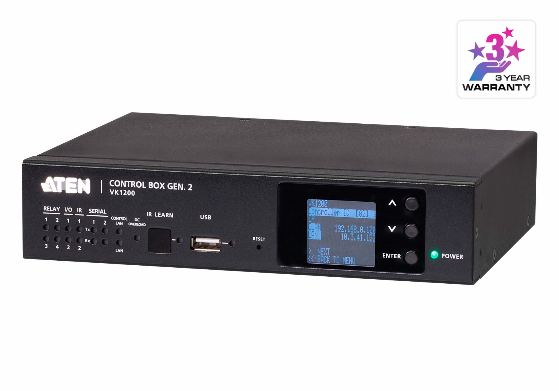 VK1200 : ATEN Control System - Compact Control Box Gen. 2 with Dual LAN
