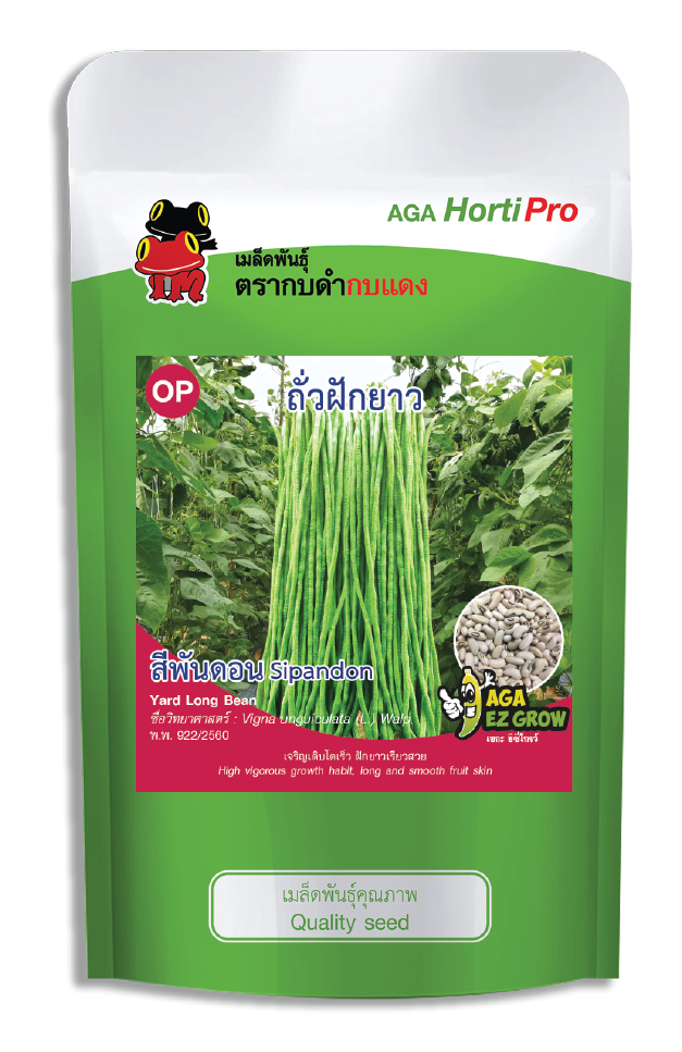 เมล็ดถั่วฝักยาวเมล็ดขาว สีพันดอน ซอง100g