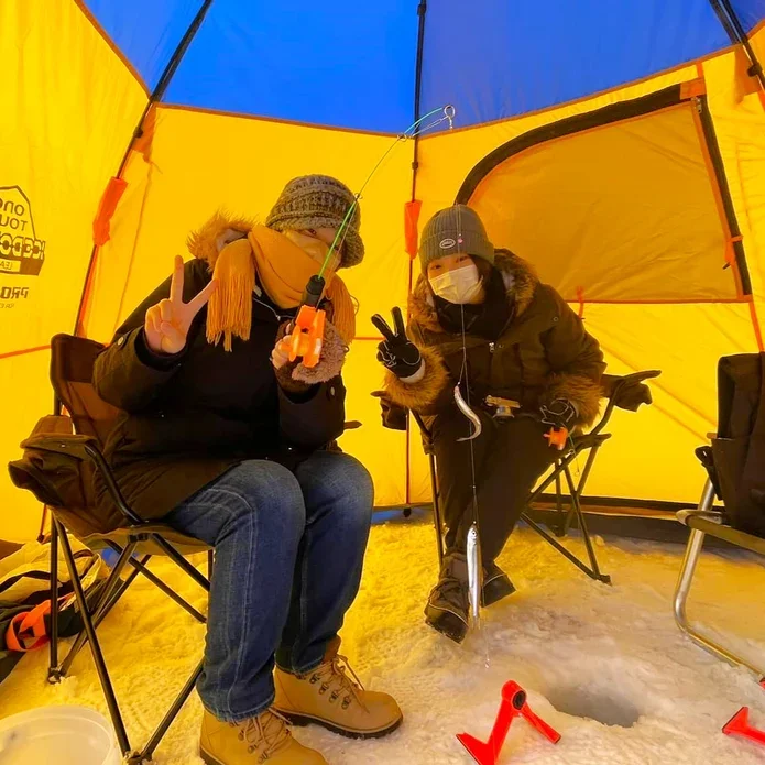 Ice fishing experience near Sapporo