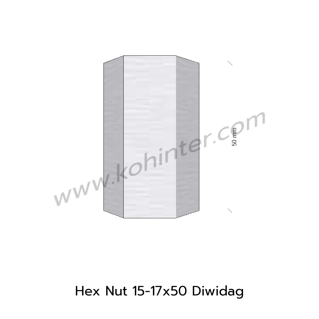 Hex Nut 15-17x50 Diwidag