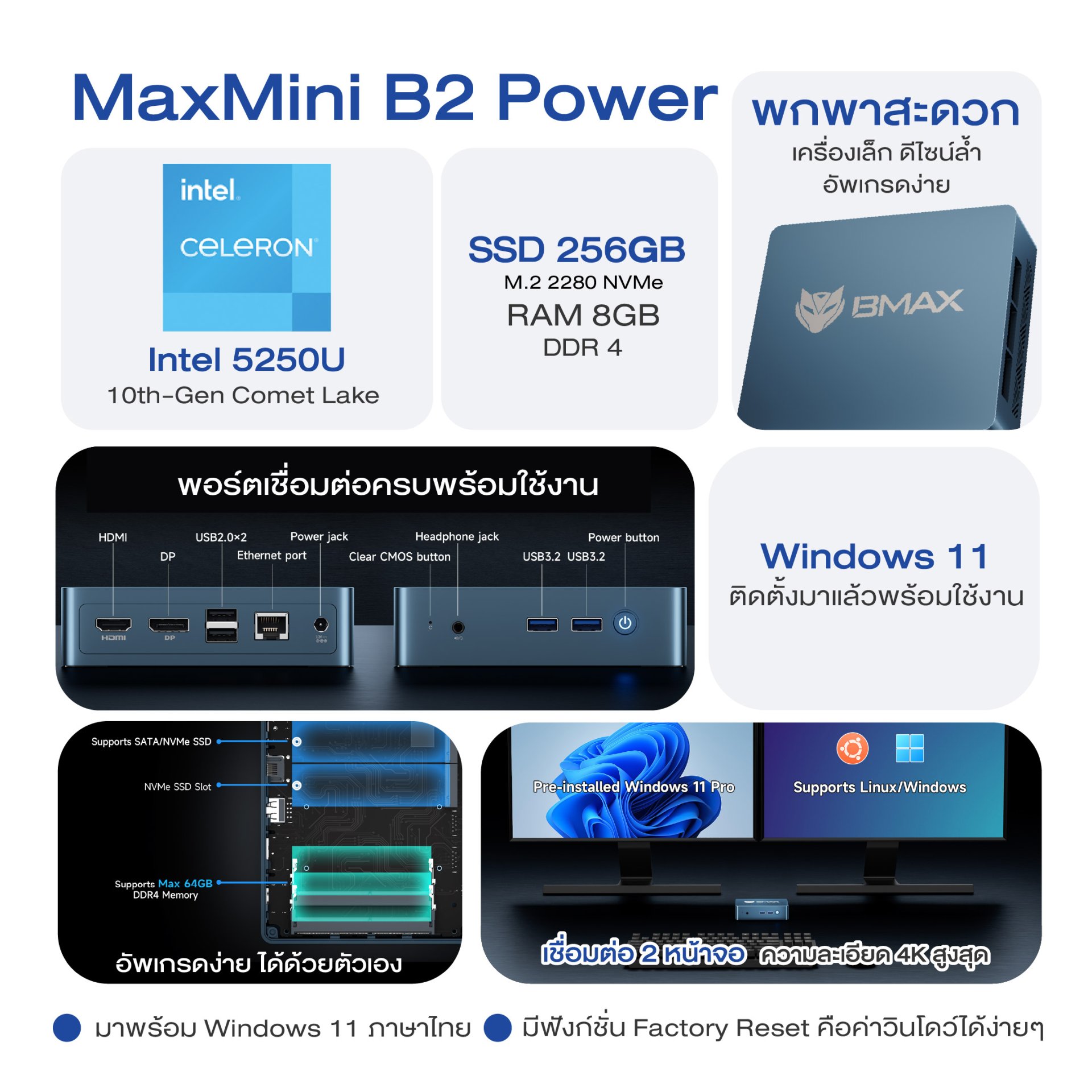 BMAX B2 Power l Intel 5205U l 8GB+256GB l Windows 11