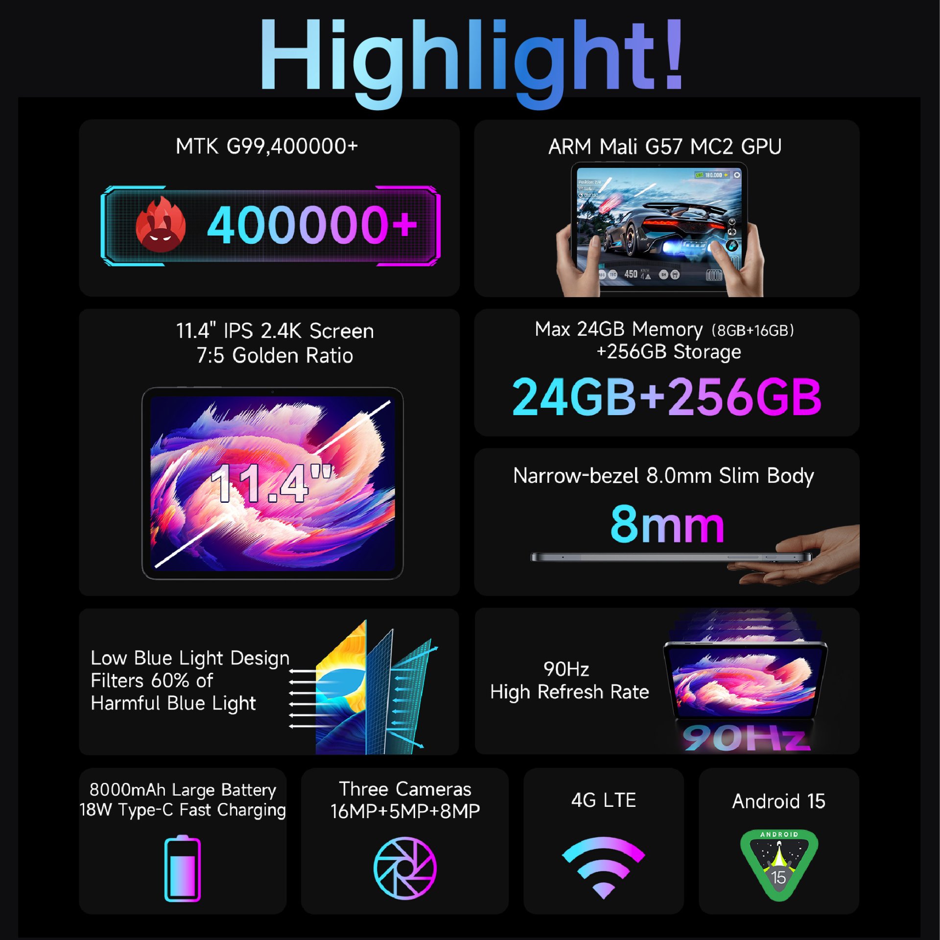 BMAX i12 Power l 11.4 นิ้ว l MTK G99 l 20GB/128GB l Netflix L1