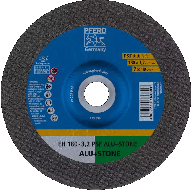 PFERD EH 180-3,2 PSF ALU+STONE ใบตัดปูน 7 นิ้ว ตราม้าลอดห่วง - tp-toolsshop