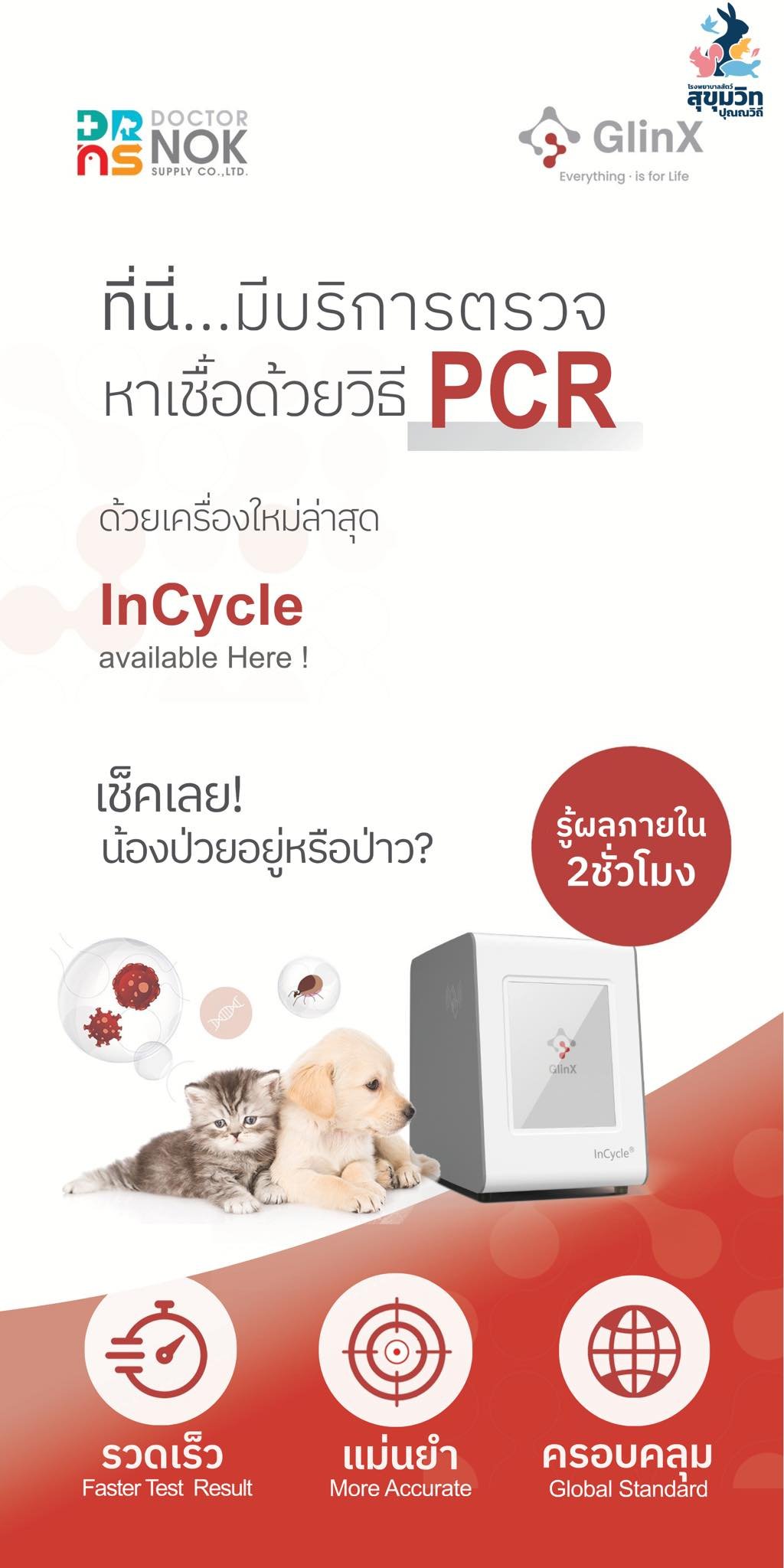 การตรวจสัตว์ป่วยด้วยเครื่อง PCR คือ