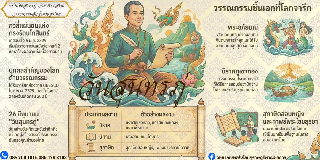วันสุนทรภู่ 26 มิถุนายน 2569