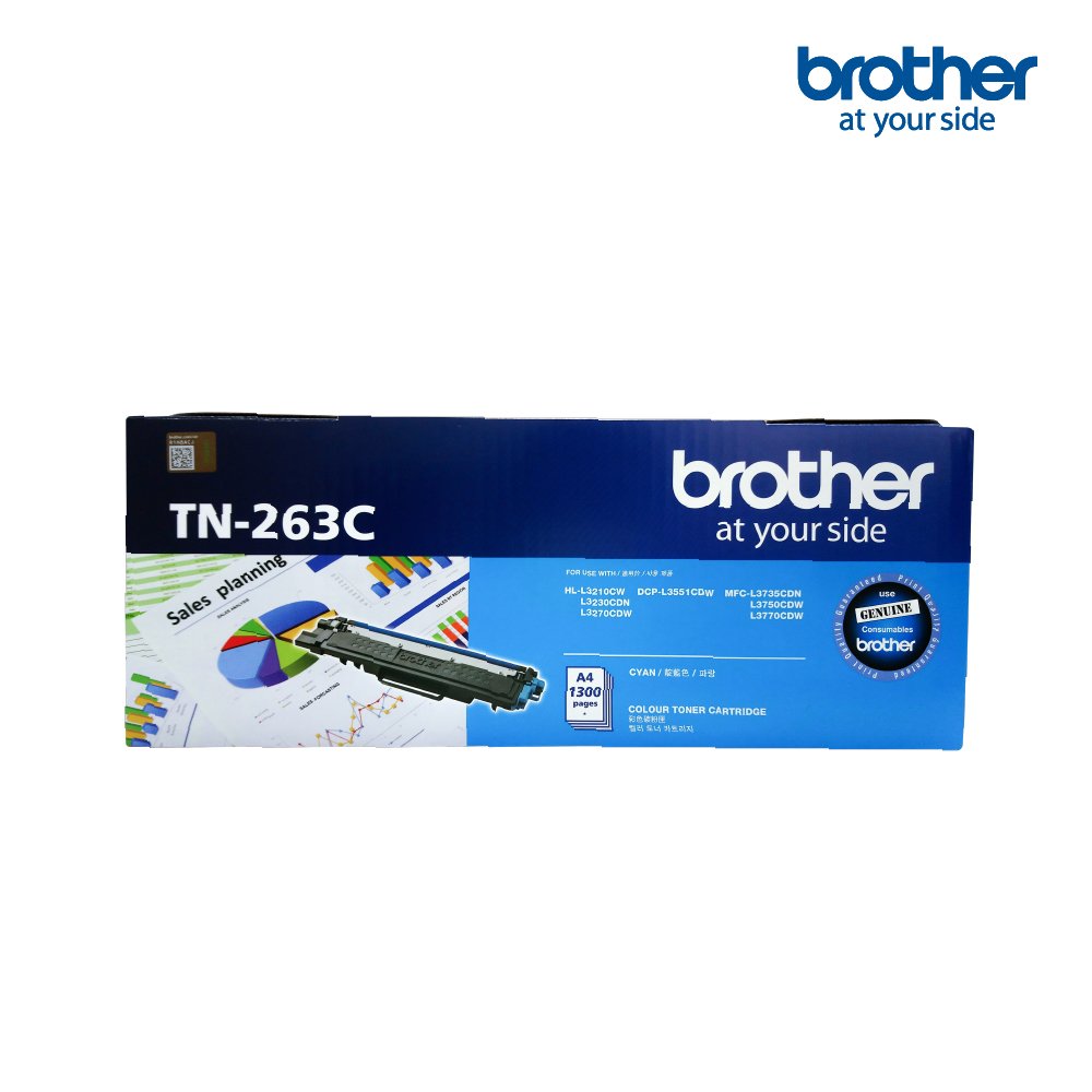 Brother TN-263C CYAN Original Toner Cartridge for HL-L3230CDN /  DCP-L3551CDW / MFC-L3750CDW